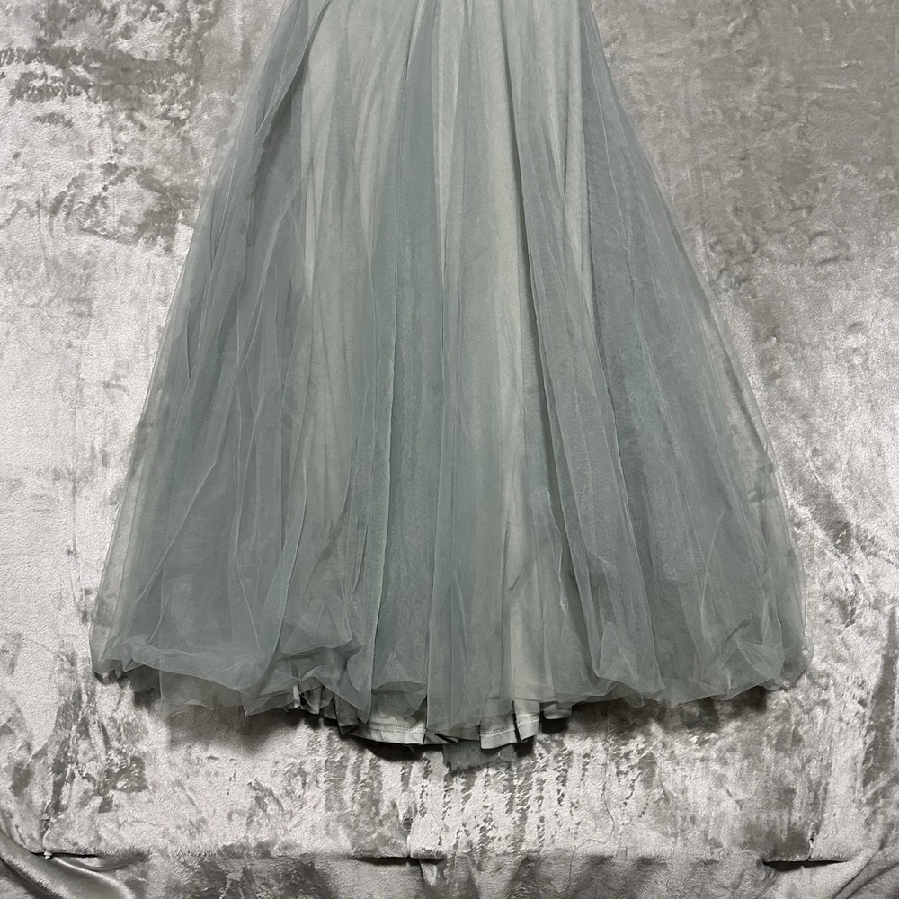 NWT Selfie Leslie Whimsical Floating By Sheer Mesh Overlay Dress Womens S Green - Picture 6 of 11